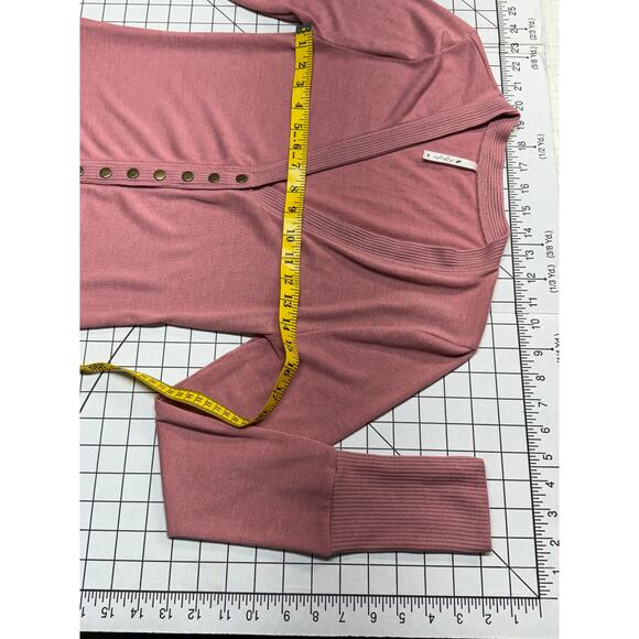 42Pops Cozy Cardigan Button Sweater Pink Women Medium - Picture 8 of 10